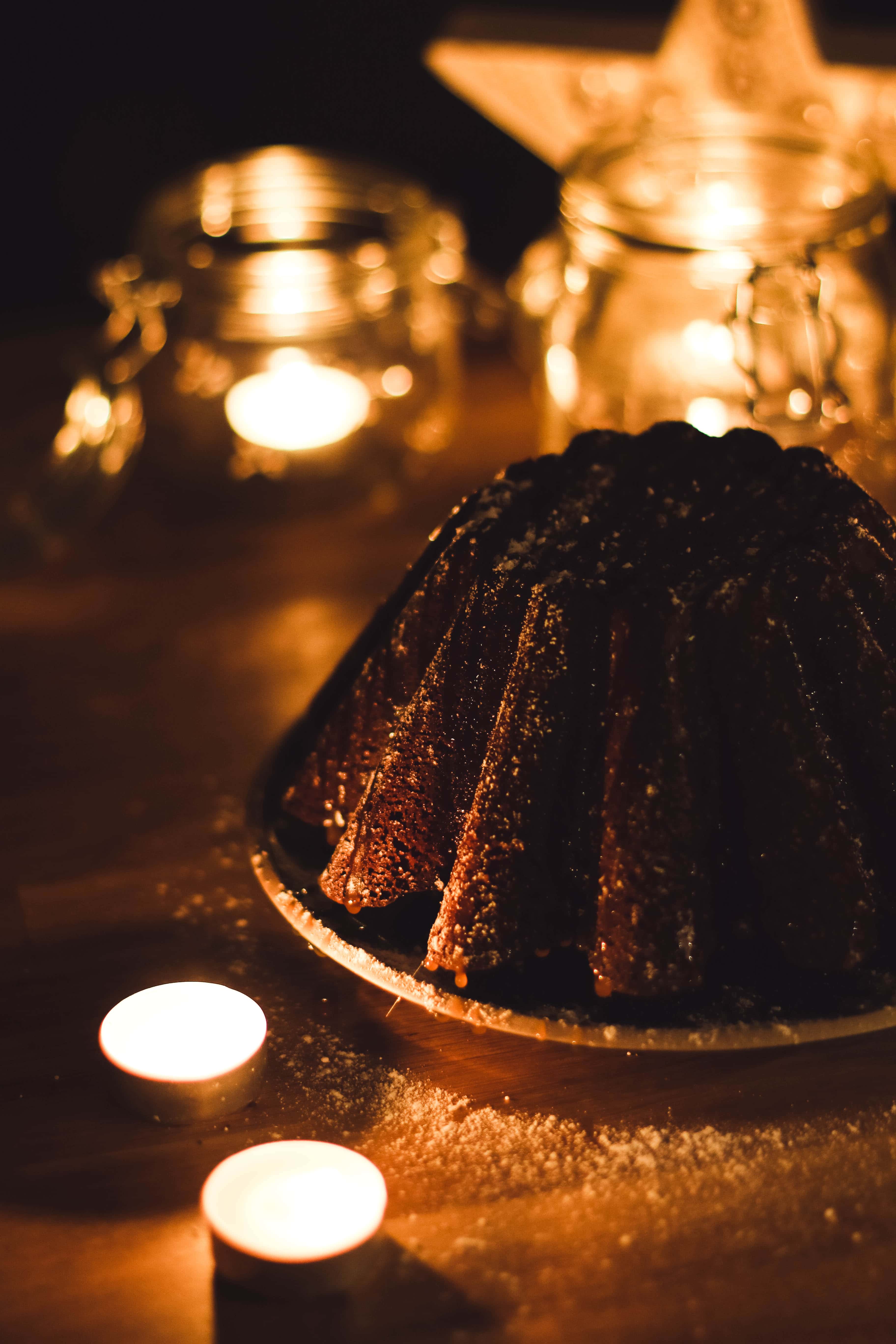 Bundt cake chocolat caramel