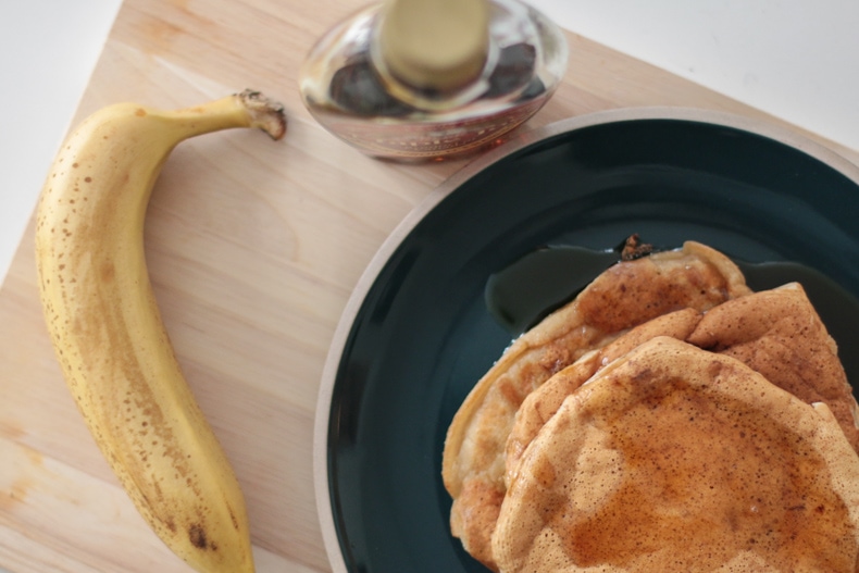 Pancakes à la banane sans œufs