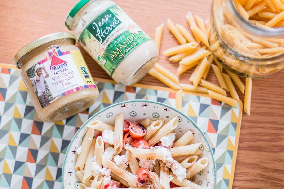 Mini-recette #1 : Penne sauce amande & miel