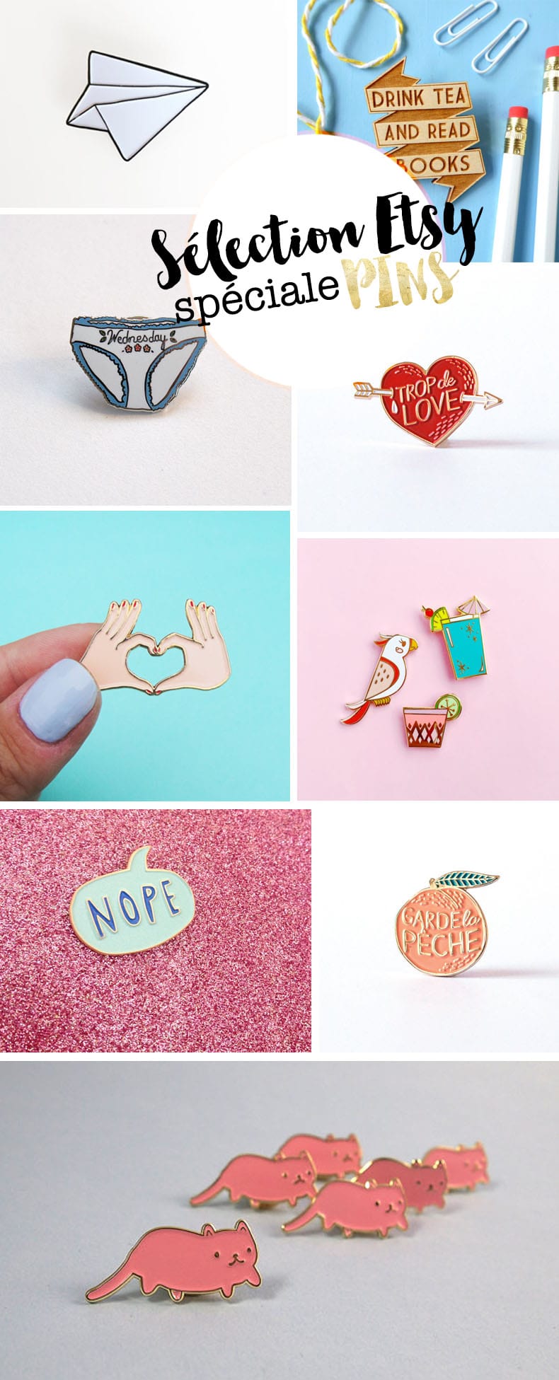 Sélection Etsy #69 – Spéciale Pins !