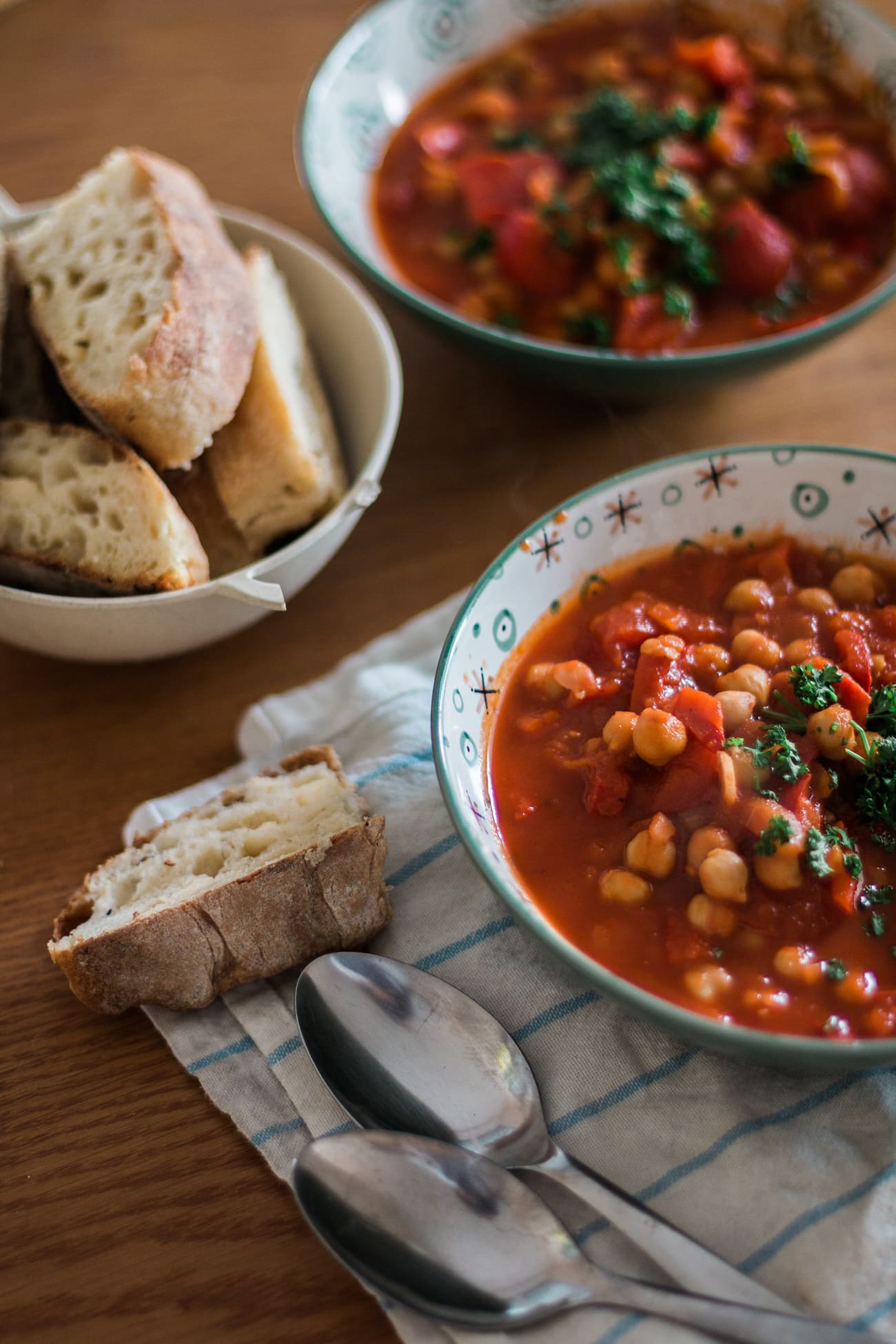 Potage-réconfort pois chiches & tomates