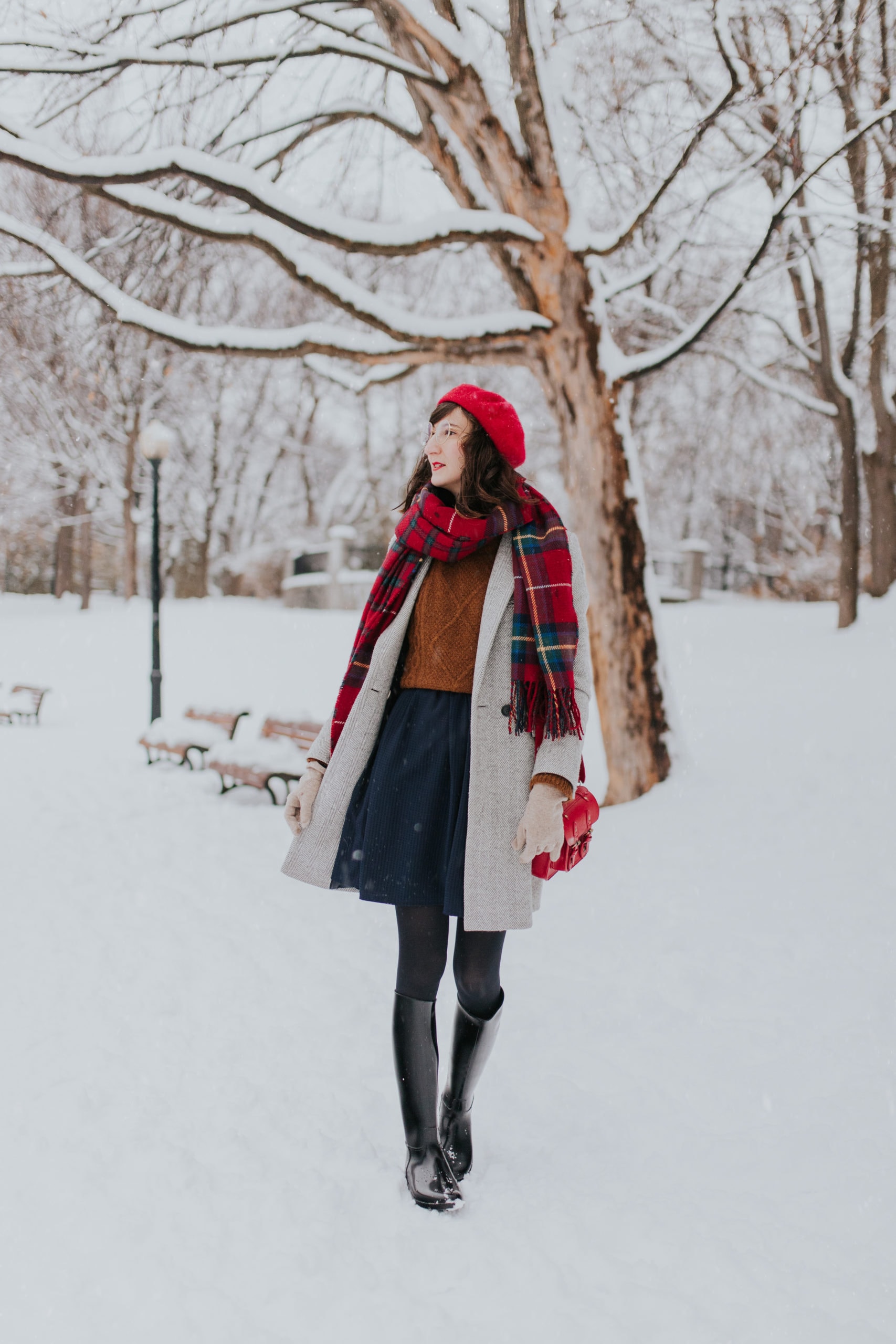 Des bottes de pluie en hiver